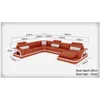 Unique modern leather sofa new design leather couch