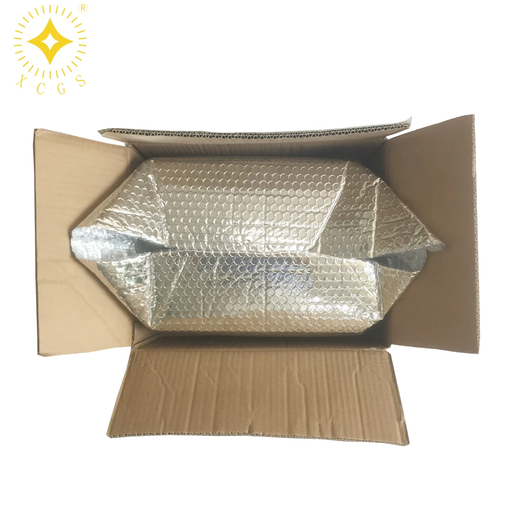 Silver Foil Bubble Insulation Shipping Box Liner Cold Chain Cooler Bag