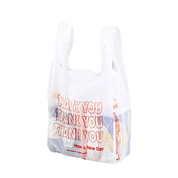Plain White Biodegradable Vest Type T-shirt Plastic Bag - Buy Vest Type T-shirt Plastic Bag ...