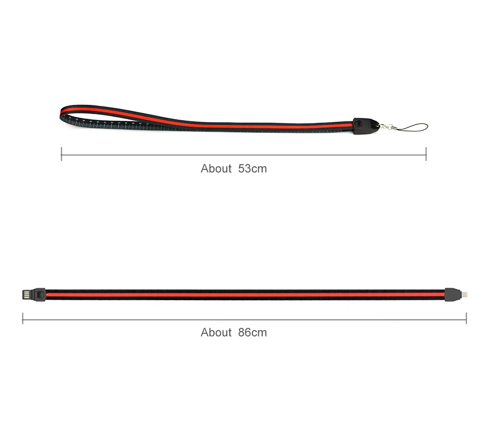 Lanyard Mobile Phone Dual Sided Type C Micro USB Data 3 in 1 Charging Cable with Custom Logo - ANKUX.COM