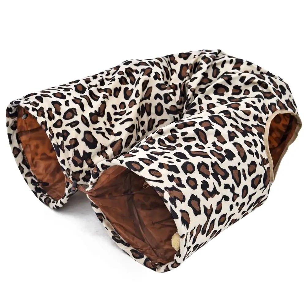 leopard print cat tunnel