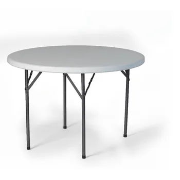 43 Round Hdpe Patio Side Table Folding Legs White Patio Side Table Folding Legs White