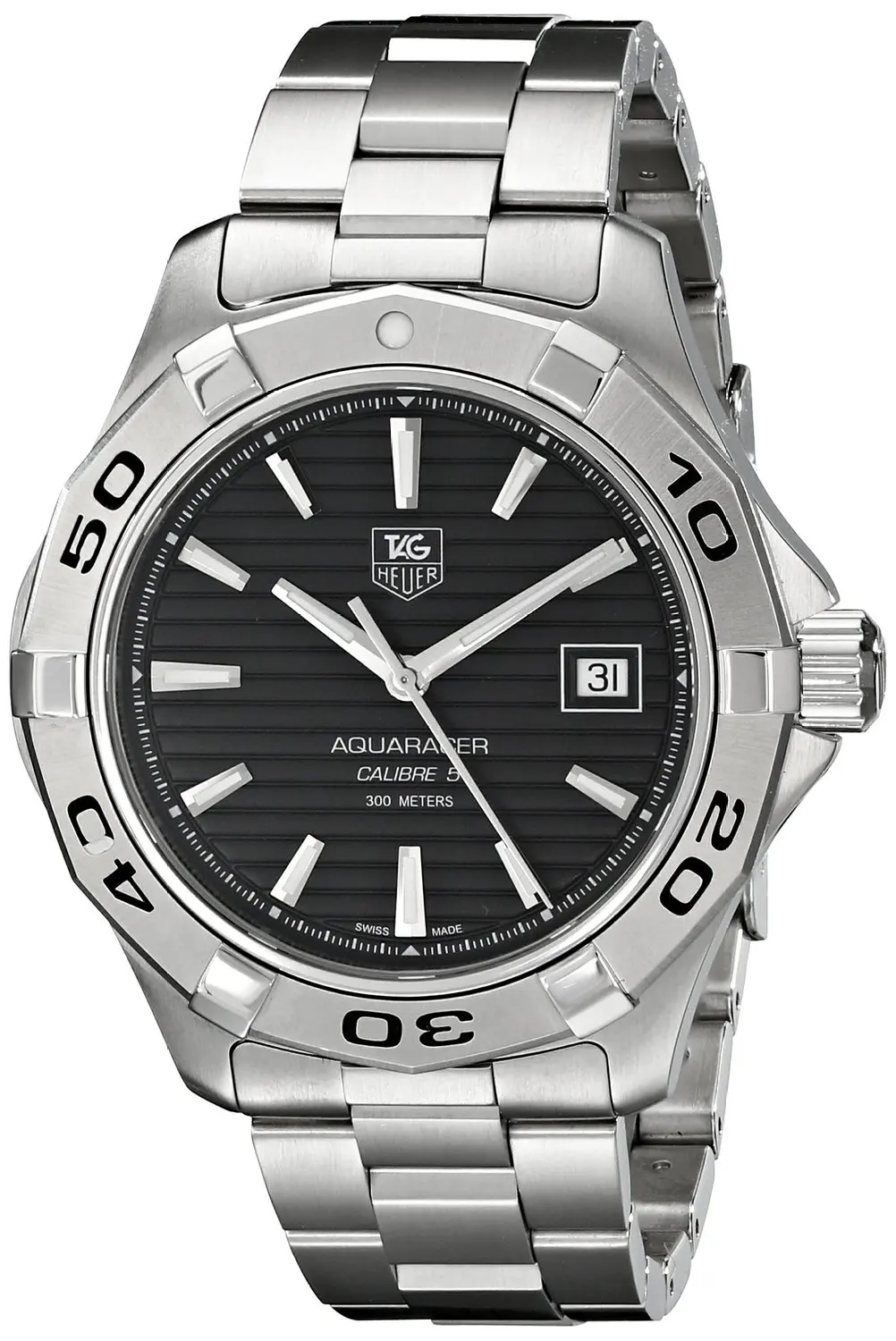 tag heuer calibre 5 aquaracer 500m black