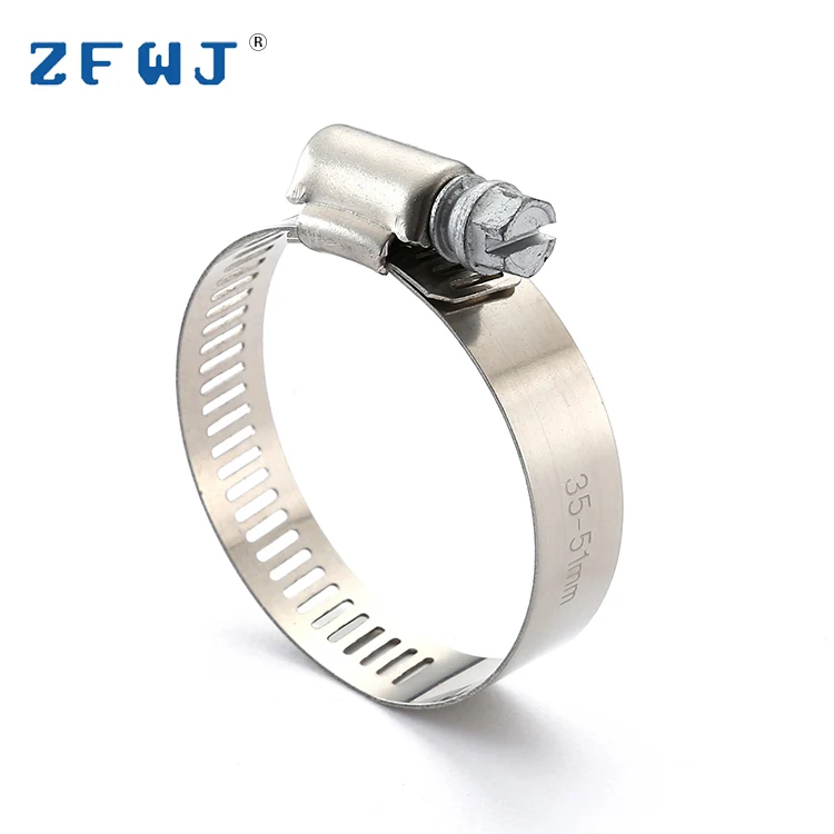 
High quality strong screw band galvanized adjustable american worm type Clamp 