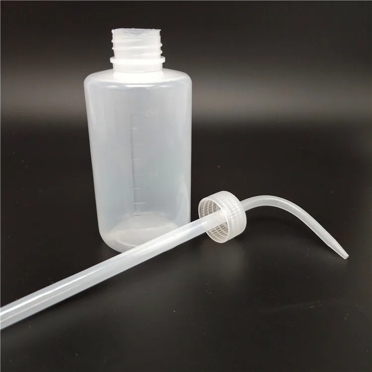 Lab Chemical Plastic Squeeze Washing Bottles With Long Bent Nozzle