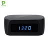180 degree invisible black mini wireless wifi clock ip cctv camera with Motion Detection