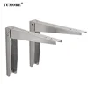 wall mounted heavy duty chrome decoration stainless steel glass shelf brackets