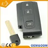 Smart uncut transponder emote control car key case shell for Toyota Prius