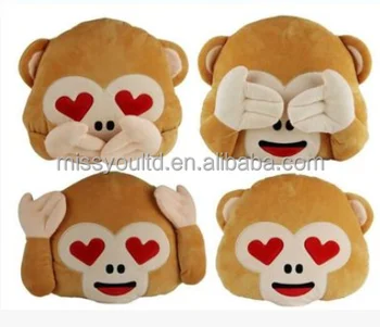 monkey emoji soft toy