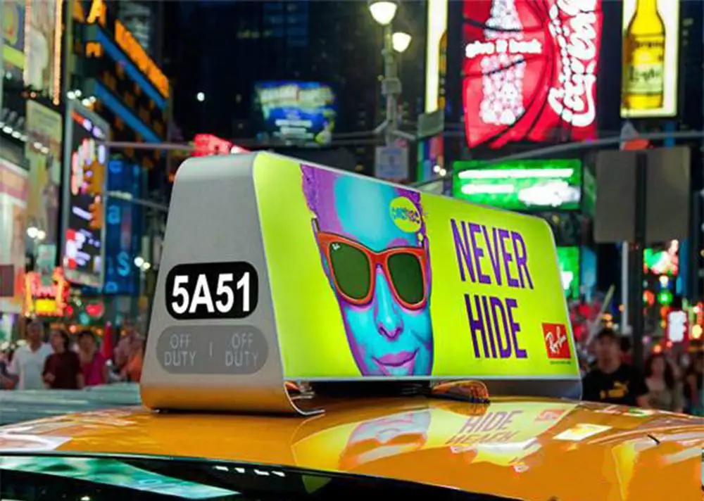 Cxcolor P4 P5 Taxi Car Top Advertising Led Display/double Face Taxi Top