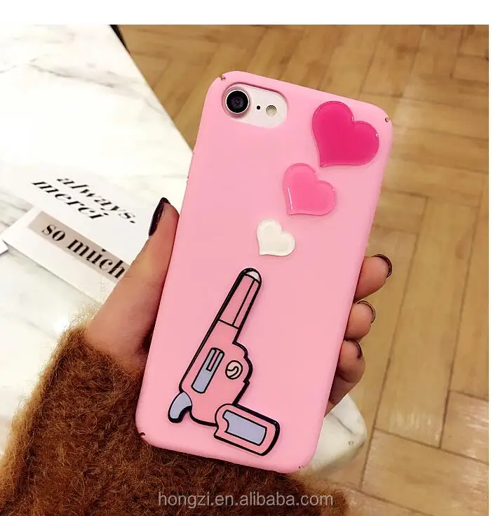 Unique Loving Heart Love Pistol Phone Case For Iphone 5 5s Se 6 6s Plus 7 7plus Protective Hard Pc Shell Back Cover Caqa Buy Phone Cover Cases For Huawei China Phone