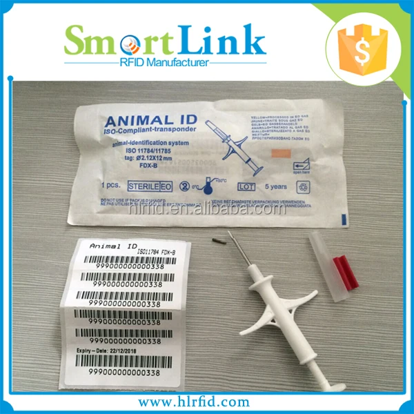 iso fdx b microchip em4305 rfid injectable tag for pet animal identification tag