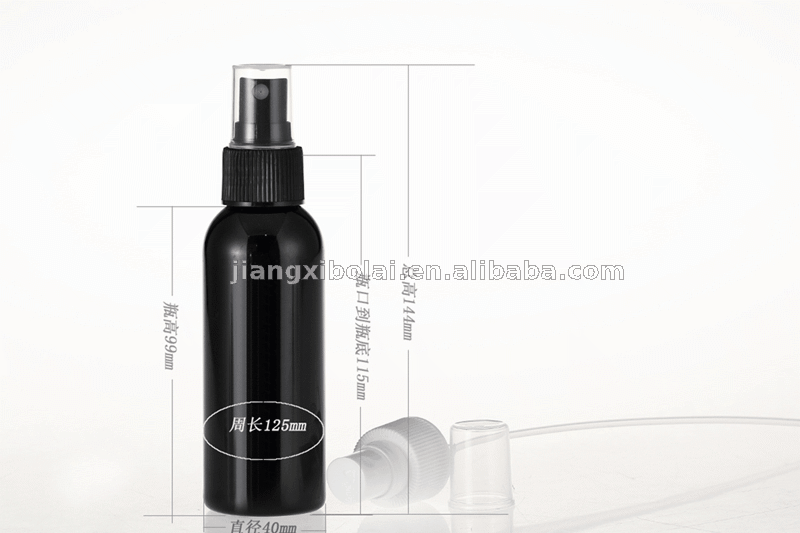 100ml Black Plastic Spray Bottle Empty Cosmetic Bottles For Wholesales
