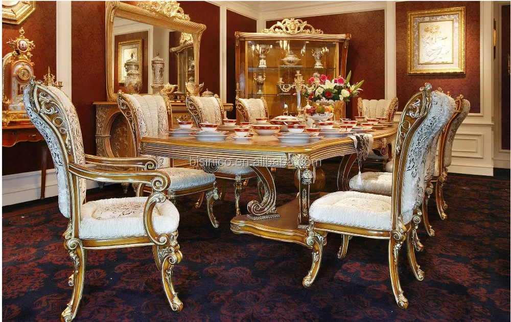 Bisini Italian Style Elegant Baroque Marquetry Dining Room Furniture ...