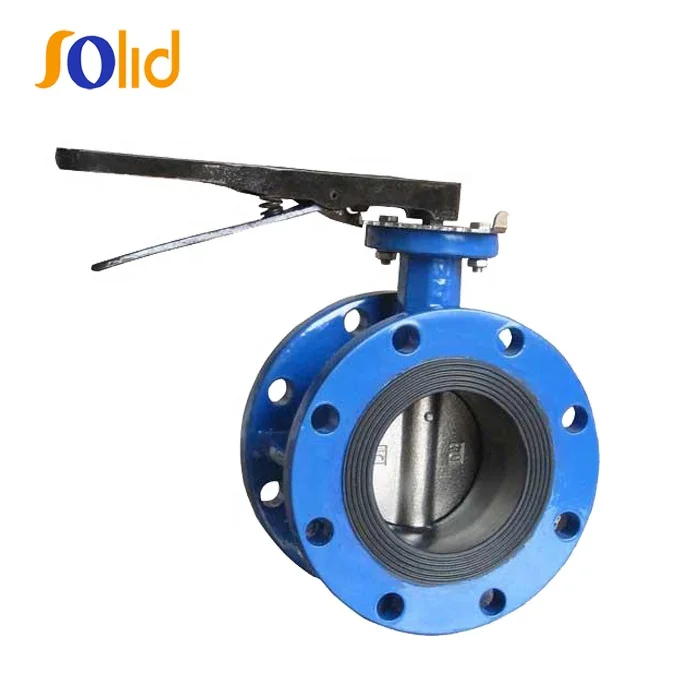 Worm Gear Double Flanged Center Line Resilient Seated Butterfly Valve