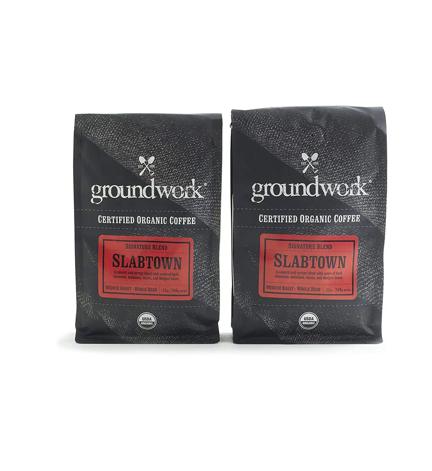 Groundwork Slabtown Organic Coffee (12oz) 2-Pack