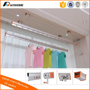 Hand Lifting Ceiling Wall Mounted Clothes Rack Aluminum Clothes Drying Rack Aluminum Clothes Airer Buy Clothes Rack Clothes Drying Rack Lifting