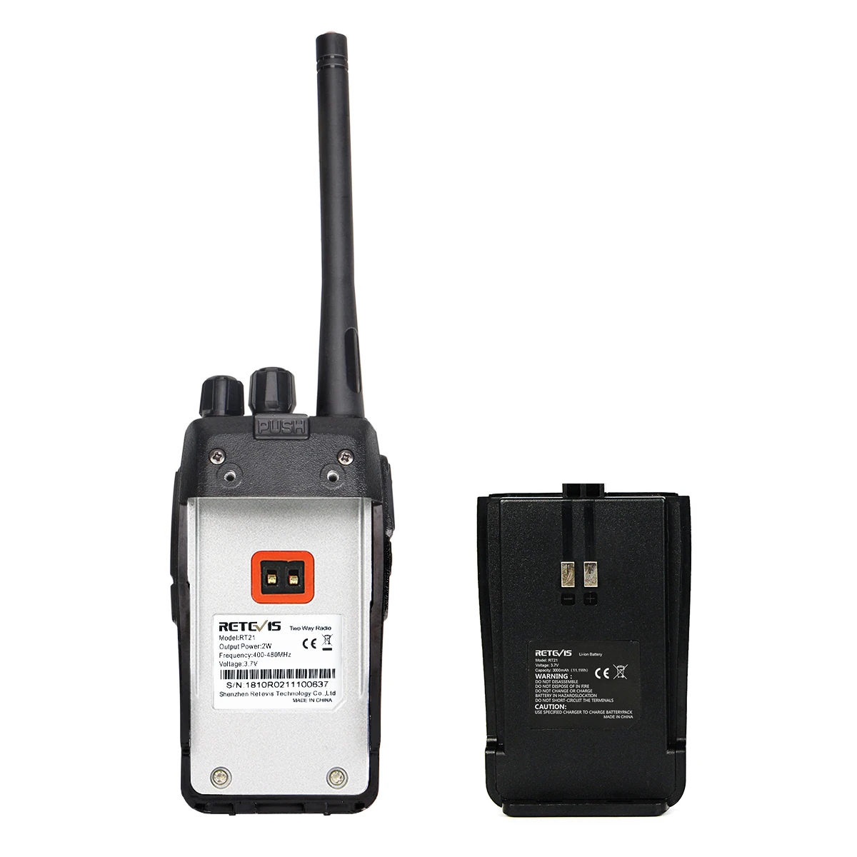 Retevis Rt21 Plus 3000mah Vox Scrambler Two Way Radio Uhf400480mhz