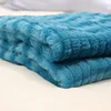 Double plush super soft fur polar PV polyester throw puffy knitted baby blanket