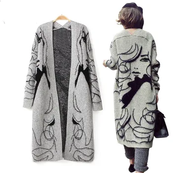 B40410a Fashion Unique Design Ladies Long Cardigan Sweaters , Buy Lady Cardigan Sweater,Women Long Sweater Design,Women Clothing Product on