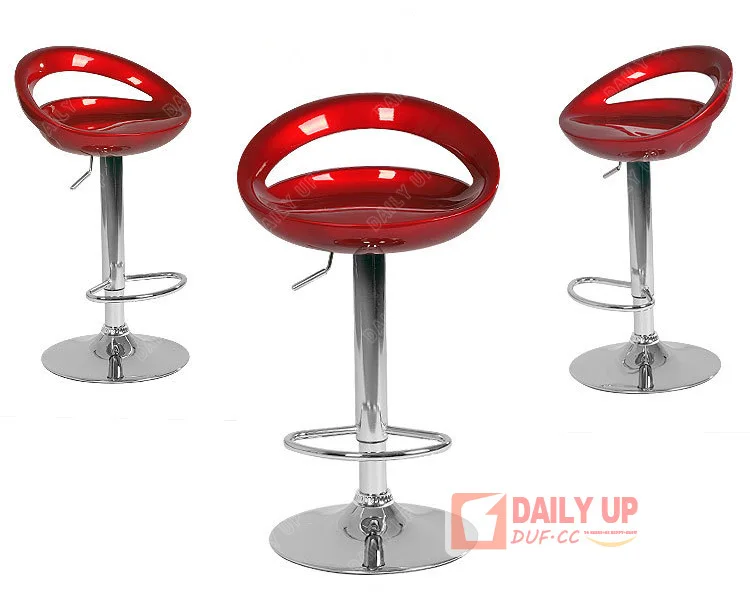 New Kitchen High Chair Chrome Base ABS Bar Stool Chair with Footrest Cafeteria Chair Living Room Furniture For Sale