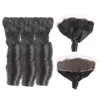 MegaLook Remy Natural Color Grade 10A Brazilian Fumi Curly Virgin Human Hair Weave Spring Curl Hair