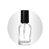 black nail polish cap FC222 15mm neck size custom unique gel nail polish lid for packaging nail polish plastic cover