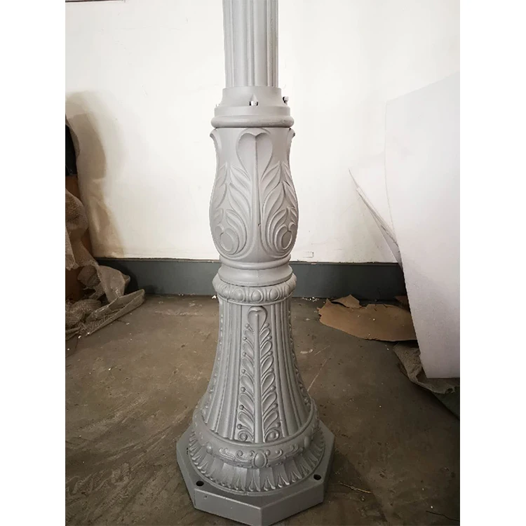 Customized Outdoor classic European Style Waterproof LED Garden Light Antique Street Light and Poles aluminum garden lamp post