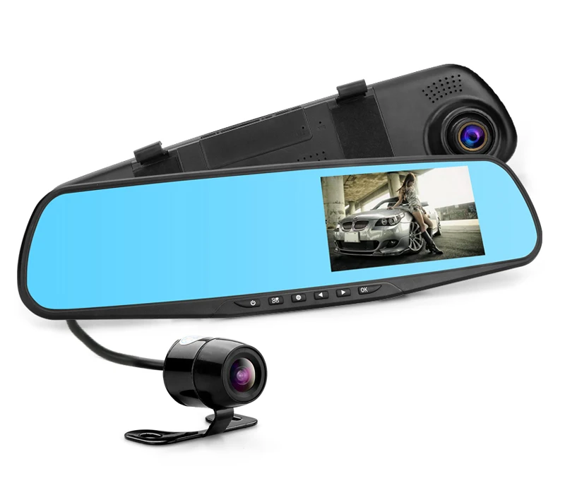 2019 HOT dual camera car dvr for car 1080p with rearview mirror car dash camera