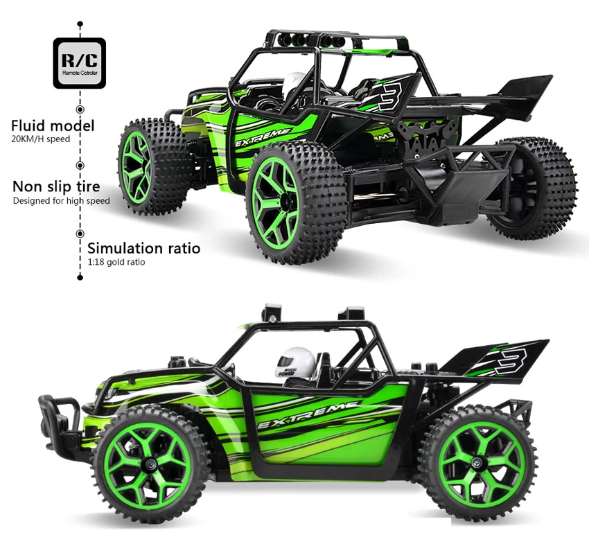 Zc Rc Car 333-gs04b X-knight Rc 2.4g 1:18 4 Wheel Drive Big Foot Speed ...