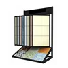 Wholesale modern ceramic tile artificial granite stone sample book double sided display rack brand metal rotating display stands