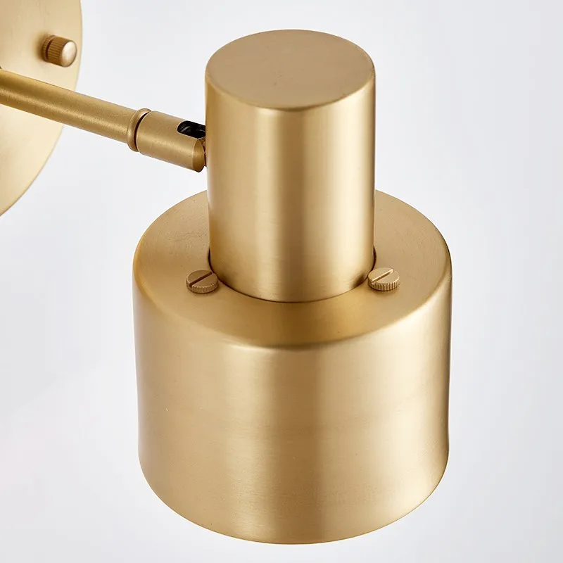 Industrial American village simple modern European gold-plated retro glass ball E27 wall lamp for living room bedside corridor