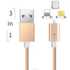 1 Meter 3 in 1 phone Charging+Data Transfer USB data cable Micro USB Magnetic LED Display Data Sync Fast Charge 3.28ft Cable