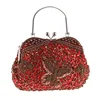 Handmade rhinestone fancy handbags and clutch purse beaded sequined women wedding party evening bag