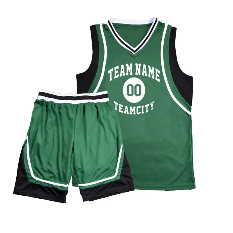 Free Sample Basketball Throwback Jerseys Basketball Jersey Uniform Design Green Basketball