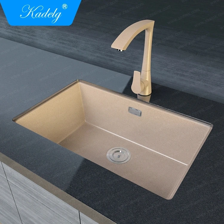 Rectangular Custom Size Black Kitchen Sink