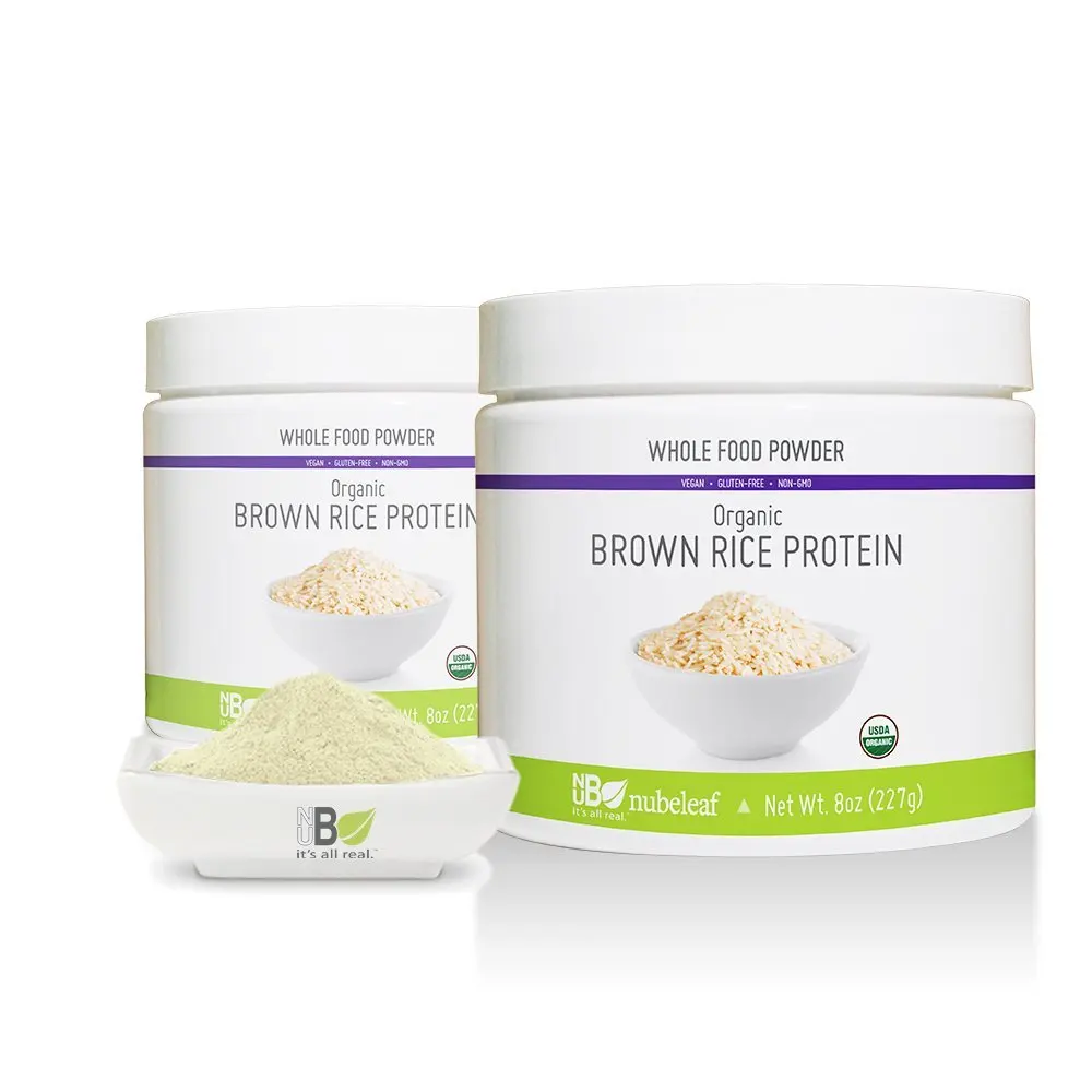 Nubeleaf Organic Brown Rice Protein 80% Powder 8oz Jar