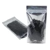 Stand Up Resealable Package Pouch Beans Nuts Matte Black Zip Lock Maylar Bag