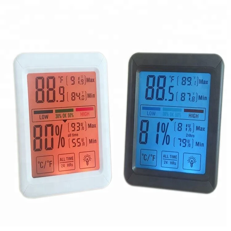 Big Backlight Digital Ambient Temperature Chicken House Poultry Farm  Thermometer With Humidity