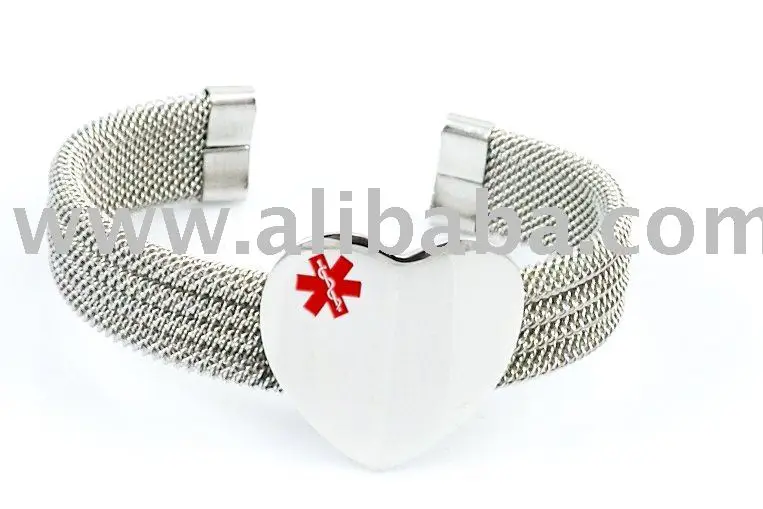 heart medical id bracelet