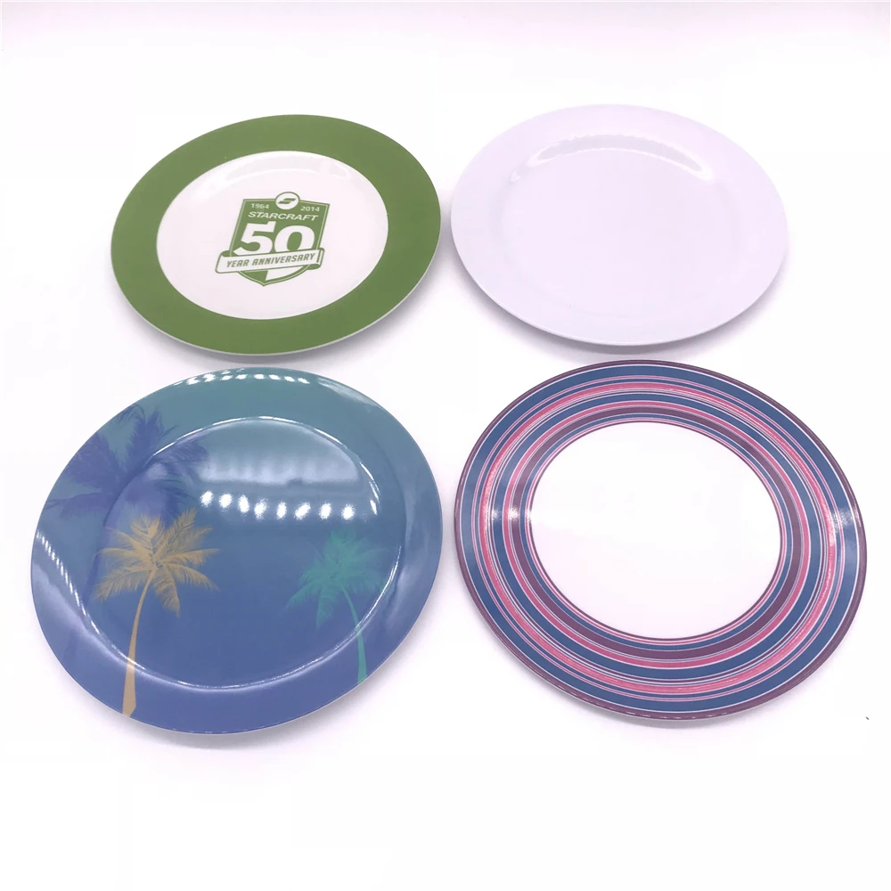 Brand Promotional Unbreakable Plastic Dinnerware Custom Print Melamine
