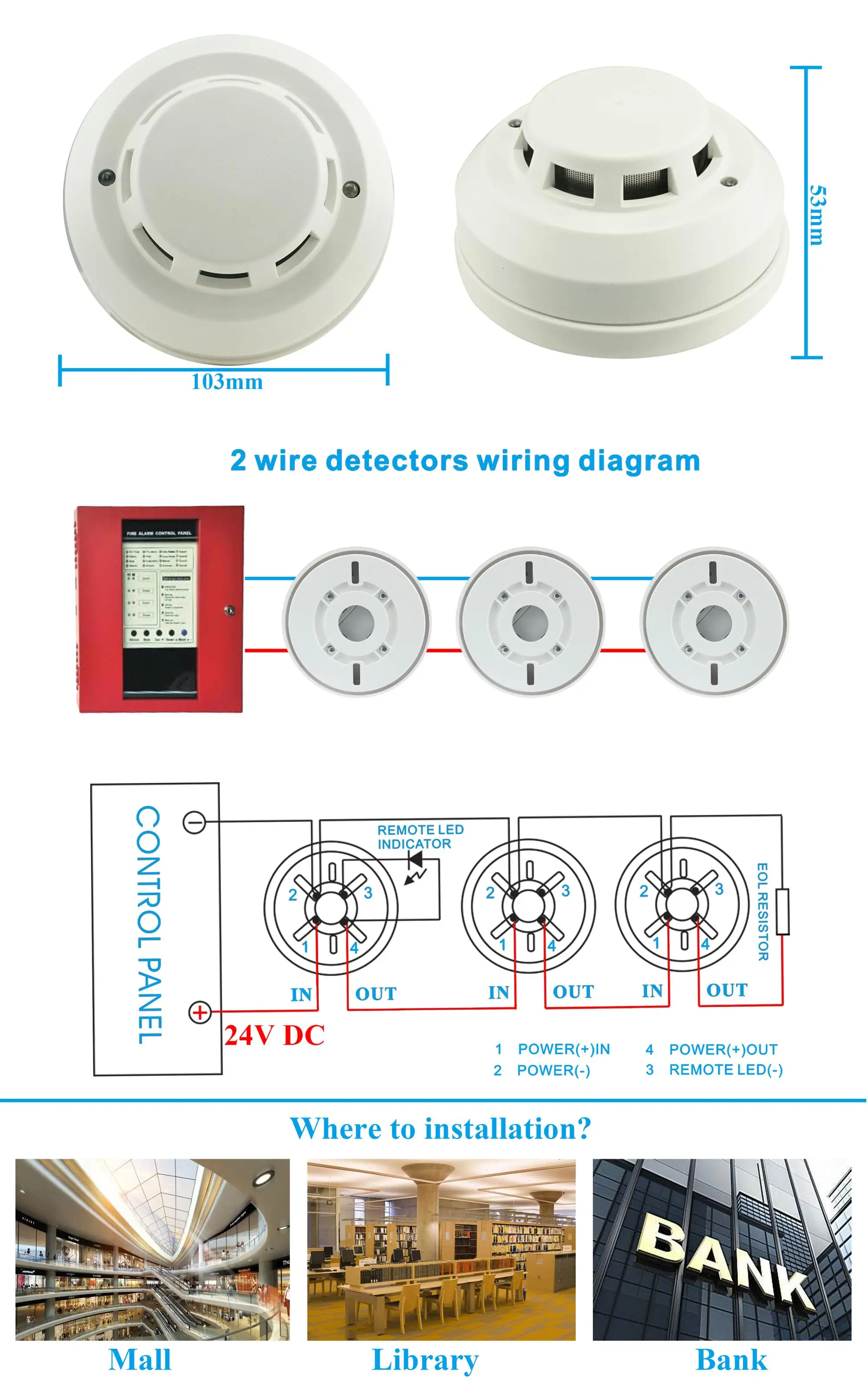 Square Smoke Detector Alarm Eb-117a Cheap Smoke Alarms - Buy Smoke ...