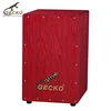 Gecko CL20 R Red drum Handmade Decals Pattern Cajon wooden drum box,ash tree wood cajon