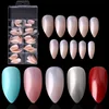 Hot New 100Pcs Colorful Nail art Stiletto Oval Water Drop Full Curved ABS False Eagle Artificial Finger Nail Tips
