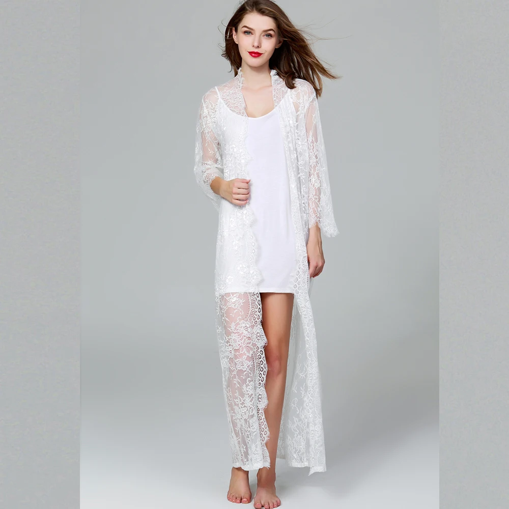 Woman Maxi Style Lace Beautiful Wedding Gown Robe - Buy Beautiful ...