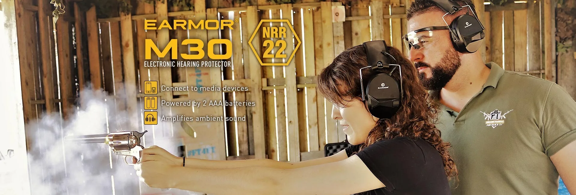 OPSMEN Electronic Shooting Noise Safety Earmuff Sound Amplification Protection
