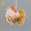 glass squirrel in shell for christmas tree ornaments