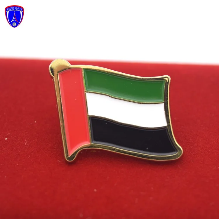 Uae Flag National Pins Craft Custom Metal Soft Enamel Lapel Pins With