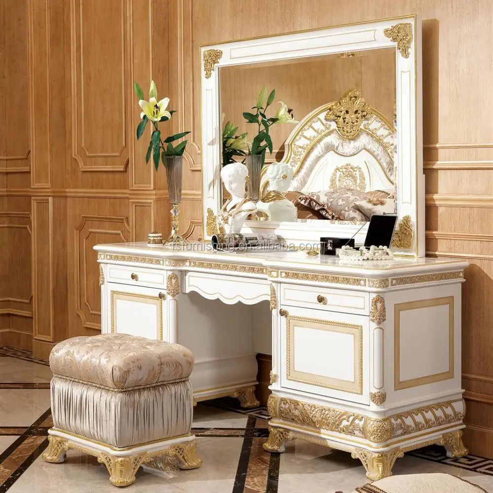 Yb62 French Baroque Design Bedroom Furniture Antique High Gloss