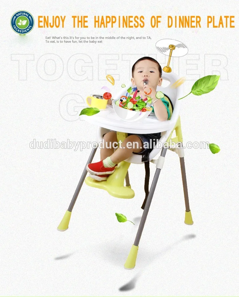 high chair with large tray